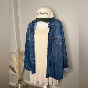 Forever 21 - Basic Cream Women's Casual Swing Ribbed Dress